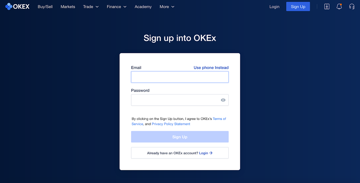 آموزش صرافی OKEx